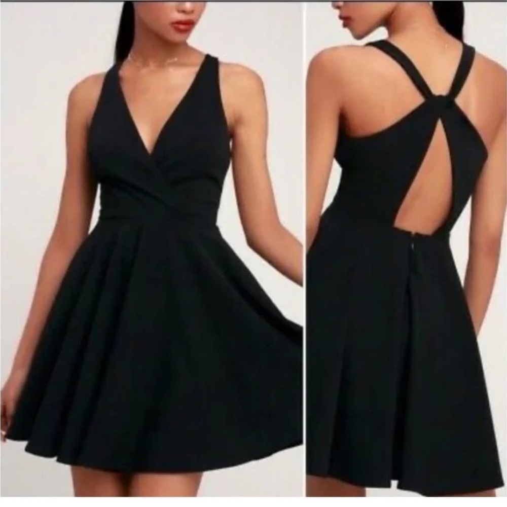 Lulu's Black Backless Dress